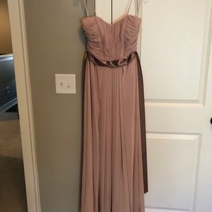 Floorlength pink bridesmaid dress